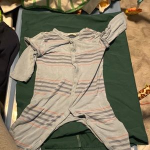 3-6 m super soft onesie long sleeves light worn striped